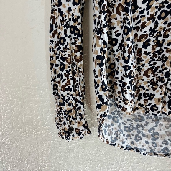 Anthropologie Maeve Katia Leopard Print Ruffled Blouse - Picture 6 of 10